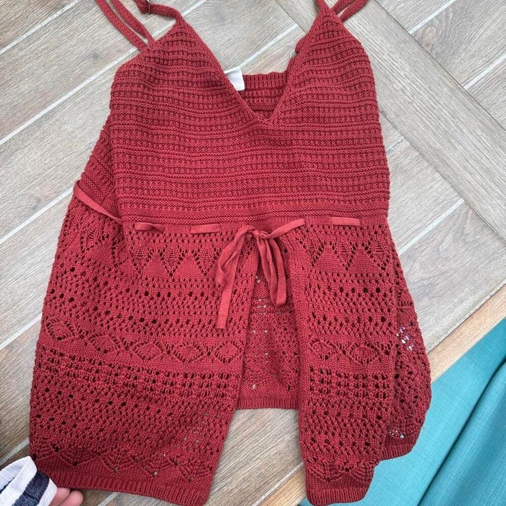 Nikka K Crochet Tank Top Size L